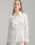 Satin Button-Up Blouse