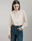 Ruffle Button Up Blouse