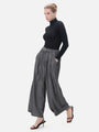 Airy Elastic Waist Wide-Leg Trousers