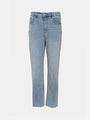 Mid Rise Ankle Straight Leg Jeans