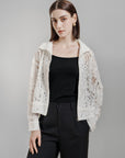 Lacy Cutout Crop Jacket