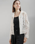 Lacy Cutout Crop Jacket