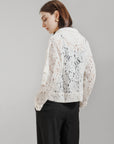 Lacy Cutout Crop Jacket