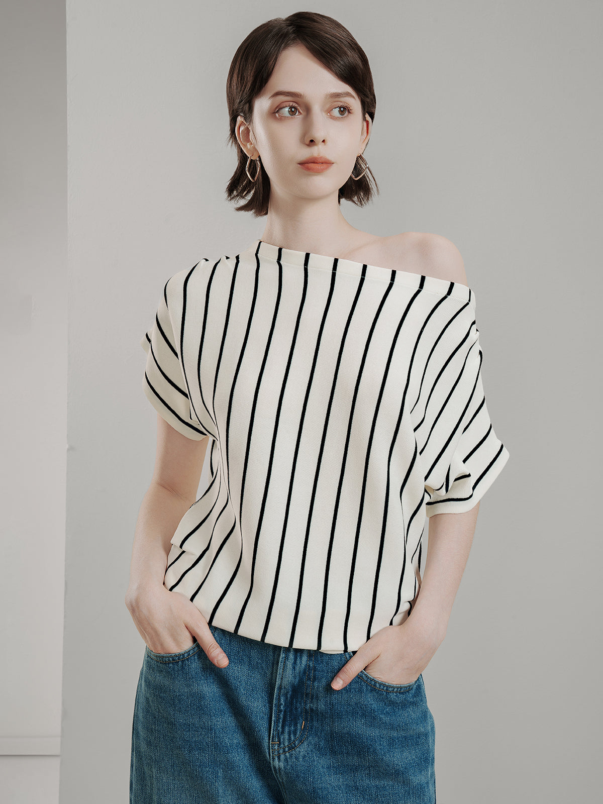Knit Stripe T-Shirt