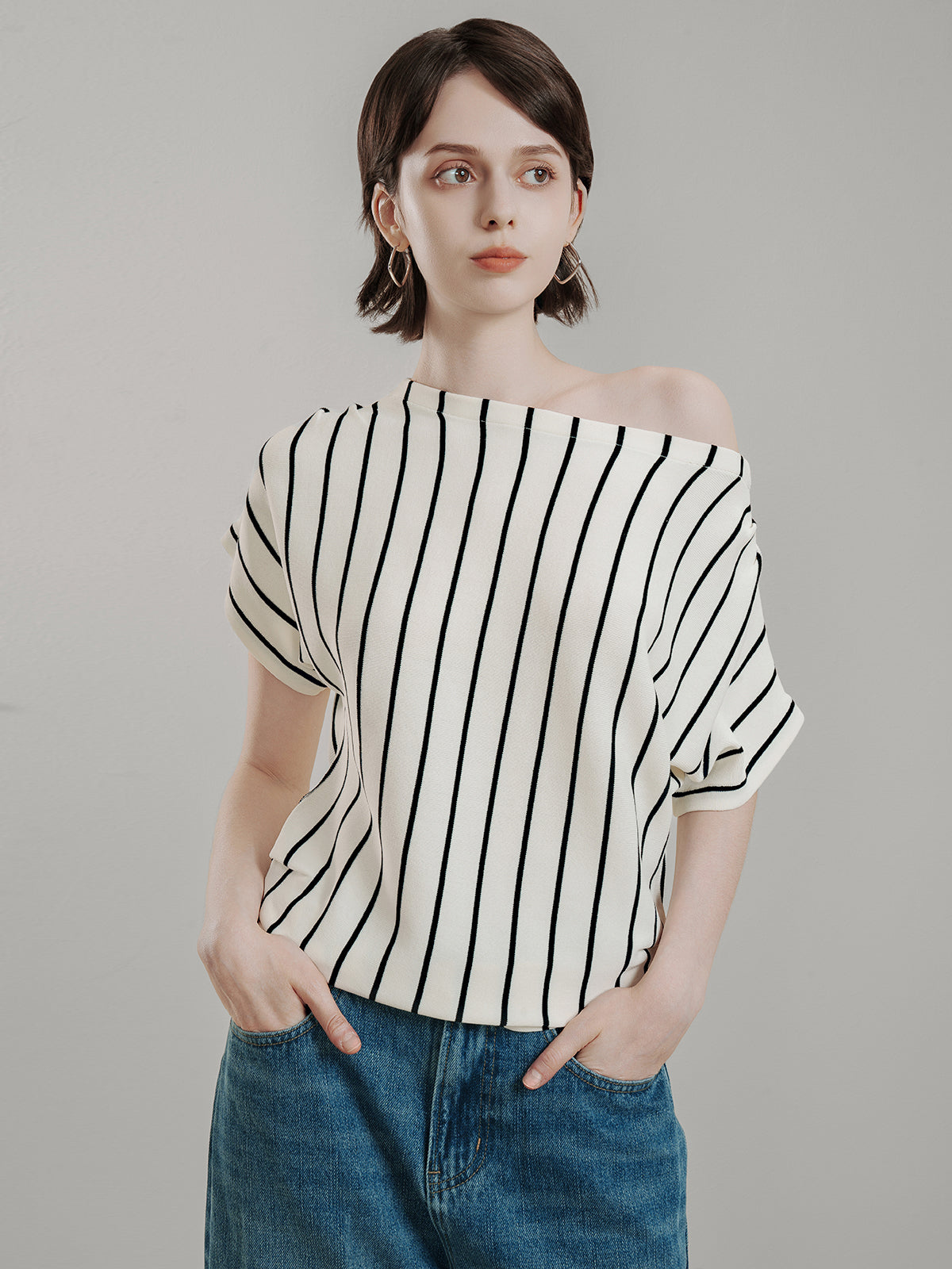 Knit Stripe T-Shirt