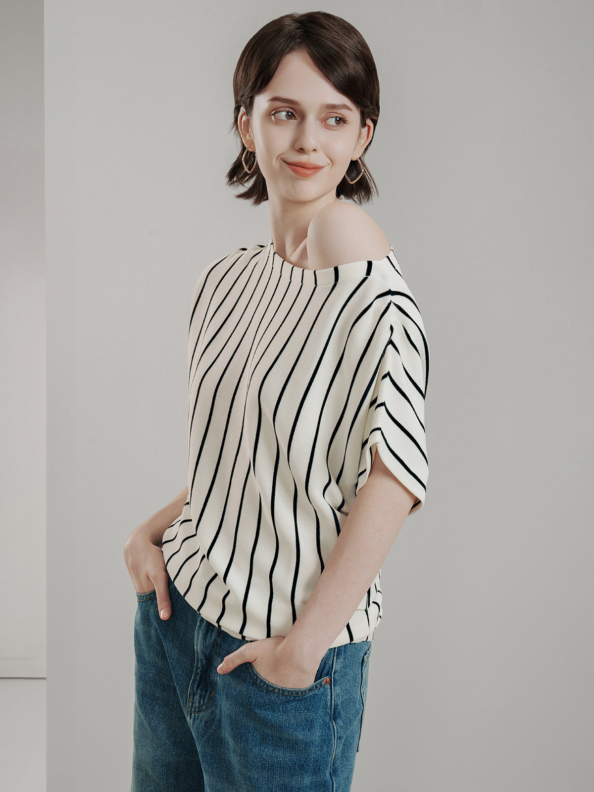 Knit Stripe T-Shirt