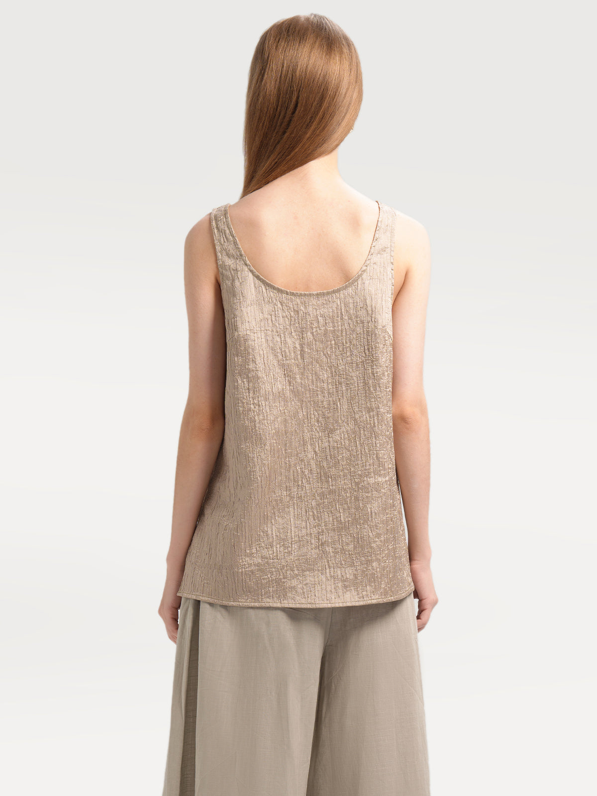 Textured Scoop Neck Tank