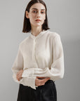 Textured Semi Sheer Blouse