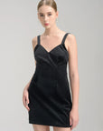 Noir Velvet Sleeveless Mini Dress