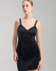 Noir Velvet Sleeveless Mini Dress