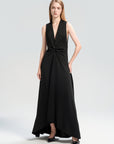 V-Neck Sleeveless Maxi Gown