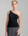 Chain Asymmetric Knit Tank