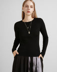 Boat Neck Knit Top