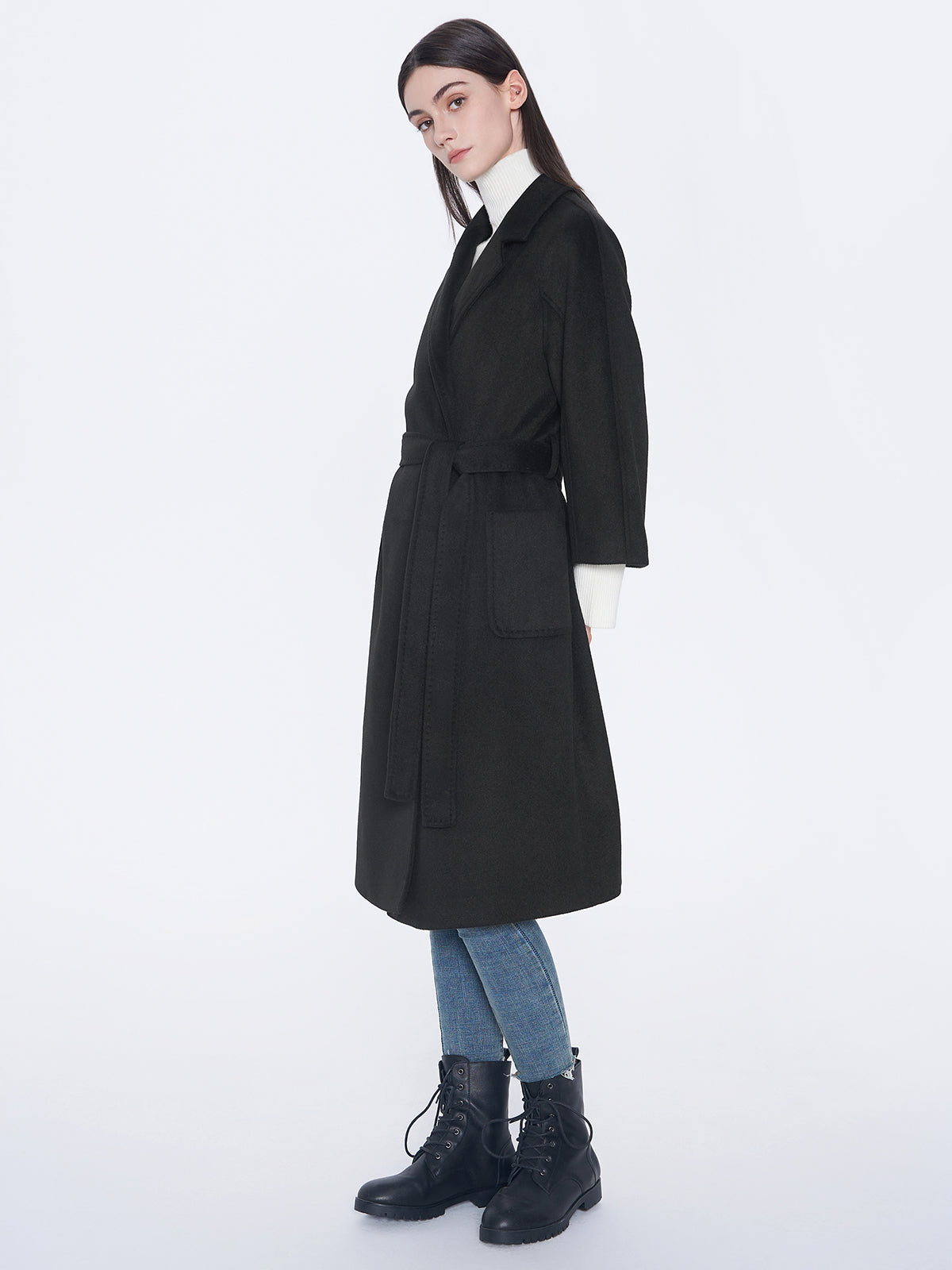 Classic Longline Belted Coat