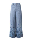 Floral Print Wide Leg Jeans