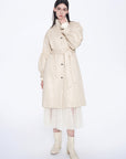 Checked Quilted Longline Down Coat