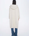 Hoodie Longline Wool Coat