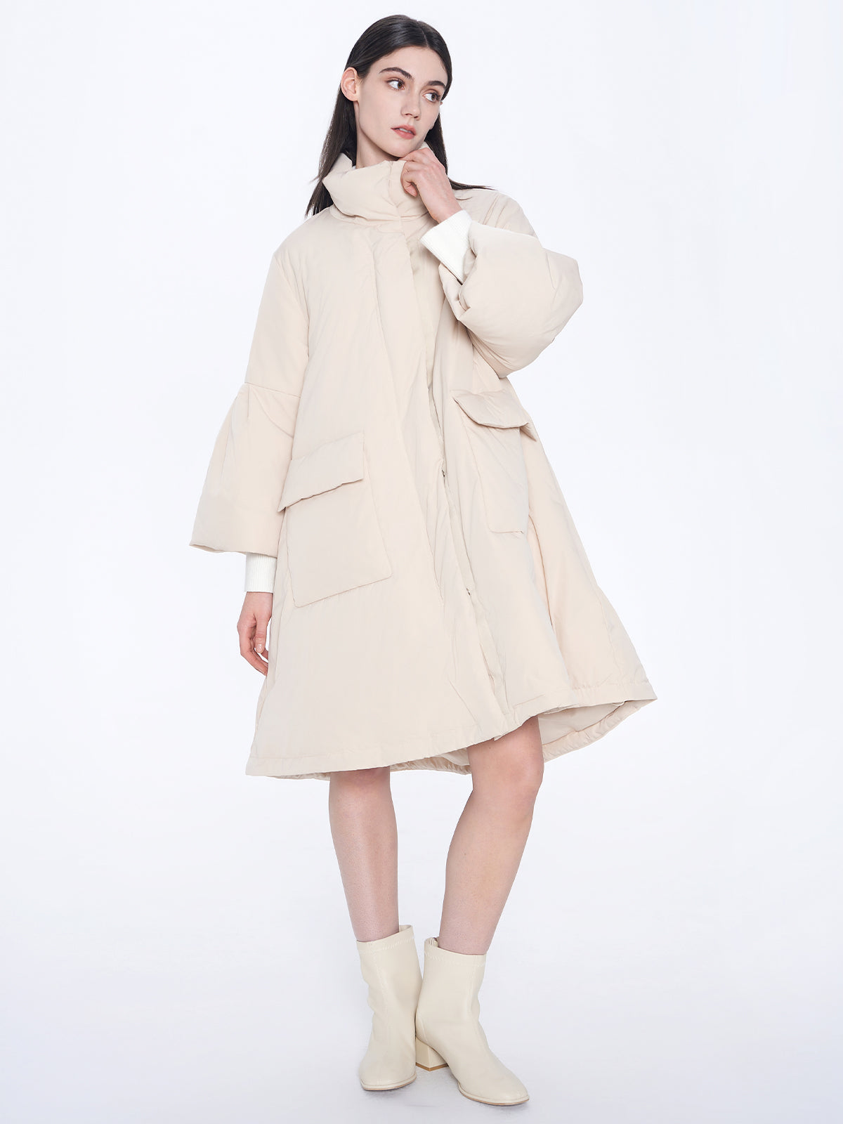 Stand Collar Oversized Down Coat