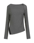 Asymmetric Neck Knit Top