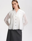 Chiffon Button-Up Blouse