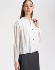 Chiffon Button-Up Blouse