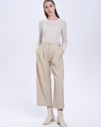 High Waist Pleated Wide Leg Pants