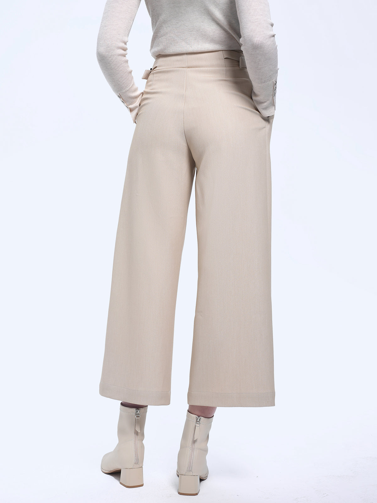 High Waist Pleated Wide Leg Pants