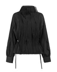 Stand Colloar Textured Jacket