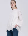 Cutout Relaxed Fit Blouse